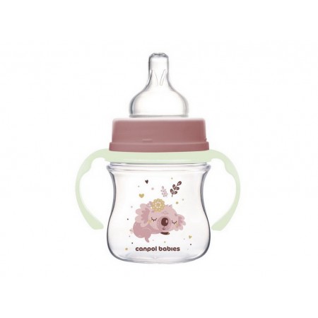 Бутылка антиколиковая с широким отверстием 120 мл Easystart Sleepy Koala - розовая Canpol Babies 35 35-236_pin Бутылка антиколиковая с широким отверстием 120 мл Easystart Sleepy Koala - розовая Canpol Babies 35 35-236_pin