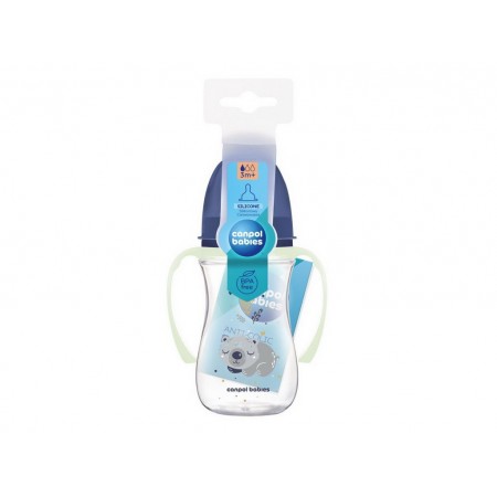 Бутылка антиколиковая с широким отверстием 240 мл Easystart Sleepy Koala – голубая Canpol Babies 35 35-237_blu Бутылка антиколиковая с широким отверстием 240 мл Easystart Sleepy Koala – голубая Canpol Babies 35 35-237_blu