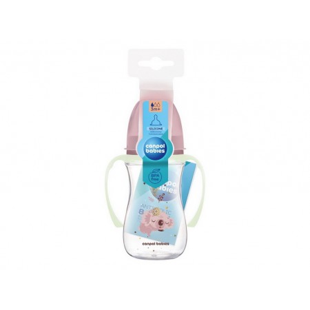Бутылка антиколиковая с широким отверстием 240 мл Easystart Sleepy Koala - розовая Canpol Babies 35 35-237_pin Бутылка антиколиковая с широким отверстием 240 мл Easystart Sleepy Koala - розовая Canpol Babies 35 35-237_pin