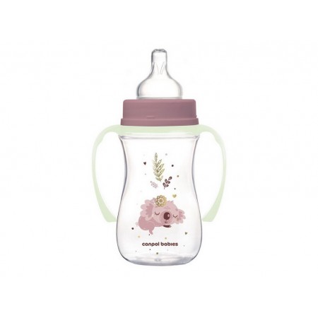 Бутылка антиколиковая с широким отверстием 240 мл Easystart Sleepy Koala - розовая Canpol Babies 35 35-237_pin Бутылка антиколиковая с широким отверстием 240 мл Easystart Sleepy Koala - розовая Canpol Babies 35 35-237_pin
