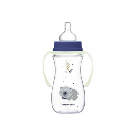 Бутылка антиколиковая с широким отверстием 300 мл Easystart Sleepy Koala – голубая Canpol Babies 35 35-238_blu Бутылка антиколиковая с широким отверстием 300 мл Easystart Sleepy Koala – голубая Canpol Babies 35 35-238_blu