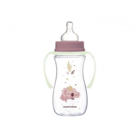 Бутылка антиколиковая с широким отверстием 300 мл Easystart Sleepy Koala - розовая Canpol Babies 35 35-238_pin Бутылка антиколиковая с широким отверстием 300 мл Easystart Sleepy Koala - розовая Canpol Babies 35 35-238_pin