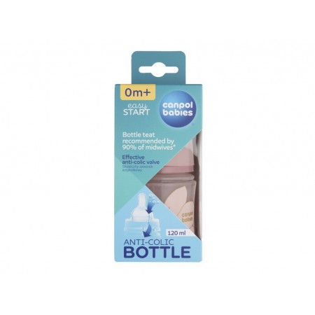 Бутылка антиколиковая с широким отверстием 120 мл Easystart GOLD - голубая Canpol Babies 35/239_blu Бутылка антиколиковая с широким отверстием 120 мл Easystart GOLD - голубая Canpol Babies 35/239_blu