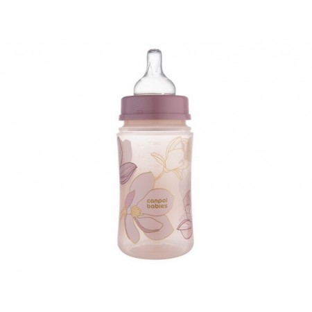 Бутылка антиколиковая с широким отверстием 240 мл Easystart GOLD - розовая Canpol Babies 35/240_pin