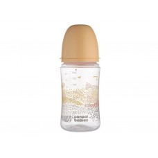 Бутылка антиколиковая с широким отверстием 240 мл Easystart MOUNTAINS - бежевая Canpol Babies 35/24 35-243_bei