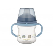 Кружка тренировочная с силиконовым носиком FirstCup 150 мл BONJOUR PARIS – голубая Canpol Babies 56 56-612-blu