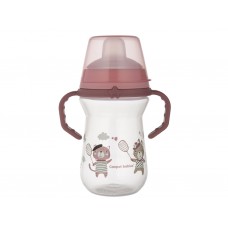 Кружка тренировочная с силиконовым носиком FirstCup 250 мл BONJOUR PARIS – розовая Canpol Babies 56 56-613-pin
