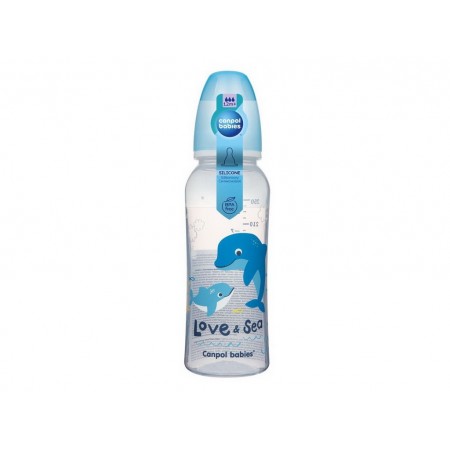 Бутылка PP LOVE&SEA 250 мл – голубая Canpol Babies 59/400_blu