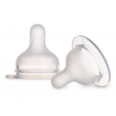 Соска силиконовая к бутылке S-Shape L средняя 2 шт Canpol Babies 59/893