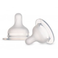Соска силиконовая к бутылке S-Shape XL смешанная 2 шт Canpol Babies 59/894