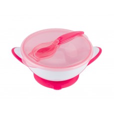 Мисочка з присоскою та ложечкою рожева BabyOno 1063/03