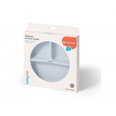 Мисочка на три секції силіконова з присоскою Блакитний, Babyono 1482/01
