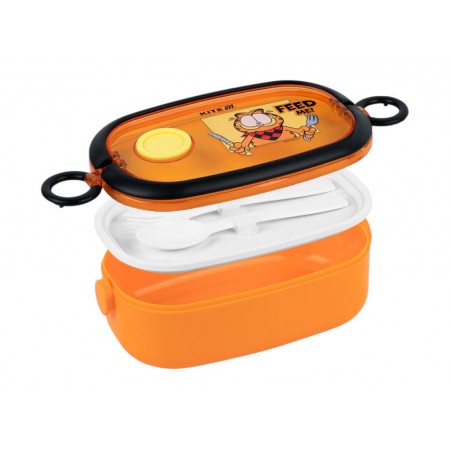 Ланчбокс Kite Garfield GF25-1180, 900 мл, с клапаном, оранжевый, Kite