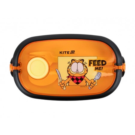 Ланчбокс Kite Garfield GF25-1180, 900 мл, с клапаном, оранжевый, Kite