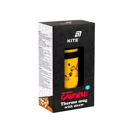 Термокружка з трубочкою 530 мл Garfield Retro Kite GF25-1266 Термокружка з трубочкою 530 мл Garfield Retro Kite GF25-1266