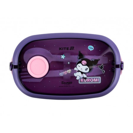 Ланчбокс Kite Kuromi HK25-1180, 900 мл, з клапаном, фіолетовий, Kite Ланчбокс Kite Kuromi HK25-1180, 900 мл, з клапаном, фіолетовий, Kite