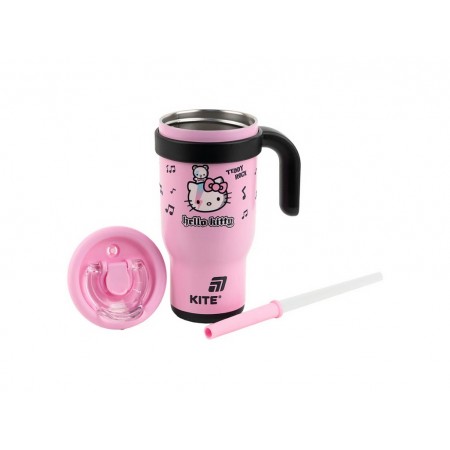 Термокружка з трубочкою 530мл Hello Kitty Kite HK25-1266 Термокружка з трубочкою 530мл Hello Kitty Kite HK25-1266