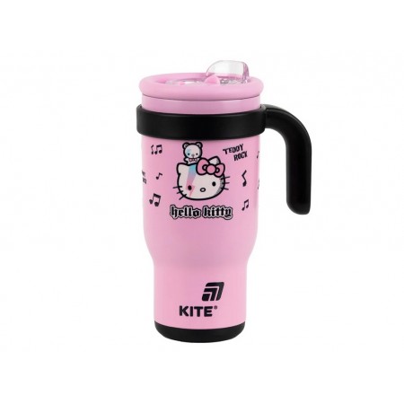 Термокружка з трубочкою 530мл Hello Kitty Kite HK25-1266 Термокружка з трубочкою 530мл Hello Kitty Kite HK25-1266