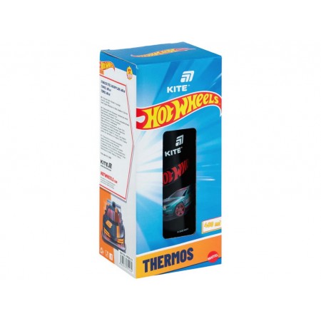 Термос Hot Wheels, 480 мл, з металевим фільтром та кришкою-чашкою, Kite HW26-312 Термос Hot Wheels, 480 мл, з металевим фільтром та кришкою-чашкою, Kite HW26-312