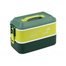 Ланчбокс двойной Kite K25-1184-3, 2000 мл, с ручкой, зеленый, Kite