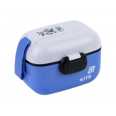 Ланчбокс Kite K25-1185-2, 450 мл, з мініконтейнером і ложкою, синій, Kite