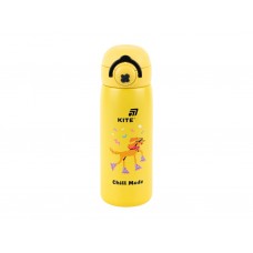 Термос с кнопкой Kite K25-1221-2 430 мл желтый, с поильником, Kite