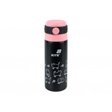 Термос Kite K25-1222-3 500 мл чорний, з поїльником, із кришкою-чашкою, Kite