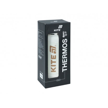 Термос с чашкой Kite K25-1225-2 1200 мл бежевый, с ремешком, Kite