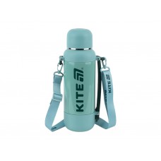 Термос з чашкою Kite K25-1225-3 1200 мл зелений, з ремінцем, Kite