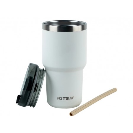 Термокружка белая 600мл, Kite K24-1206-1 Термокружка белая 600мл, Kite K24-1206-1