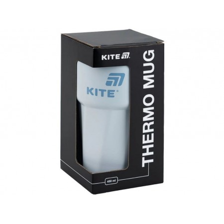 Термокружка серо-голубая 450мл, Kite K25-1220-2