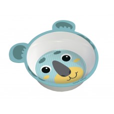 Мисочка з меламіну антипідслизгова з вушками Hello Little зелена Canpol Babies 4/520_gre