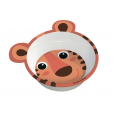 Мисочка из меламина антиподслизистая с ушками Hello Little оранжевая Canpol Babies 4/520_ora