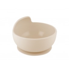 Мисочка силиконовая на присоске – кремовая Canpol Babies 51/400_creme