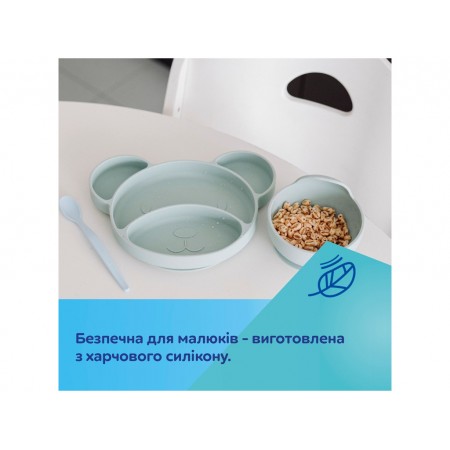 Мисочка силиконовая на присоске – зеленая Canpol Babies 51/400_gre