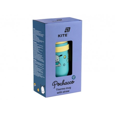Термокружка з трубочкою 530мл Pochacco Kite PC25-1266