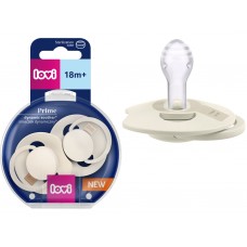 Пустышка силиконовая динамическая Prime 18+ мес 2 шт Coconut/Ivory LOVI 34/403