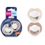 Пустышка силиконовая динамическая Prime 18+ мес 2 шт Ivory Glow/Blush Glow, LOVI 34/438