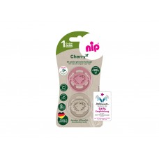 Пустышка круглая Cherry Green, латекс, 0-6 мес, 38876-51, Nip