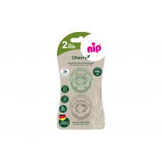 Пустышка круглая Cherry Green, латекс, 6+ мес, 38878-51, Nip