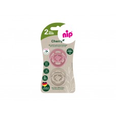 Пустышка круглая Cherry Green, латекс, 6+ мес, 38879-51, Nip