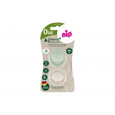 Пустышка круглая Вишенка Cherry Newborn, латекс, 0-2 мес, 2 шт, 91031-51, Nip