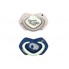 Пустышка силиконовая симметричная 6-18 мес SLEEPY KOALA 2 шт – синяя Canpol Babies 22/659_blu