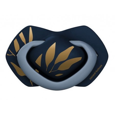 Пустышка силиконовая симметричная 0-6 мес GOLD 2 шт - голубая Canpol Babies 22/664_blu