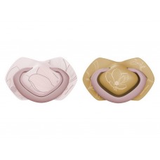 Пустышка силиконовая симметричная 18+ мес GOLD 2 шт - розовая Canpol Babies 22/666_pin
