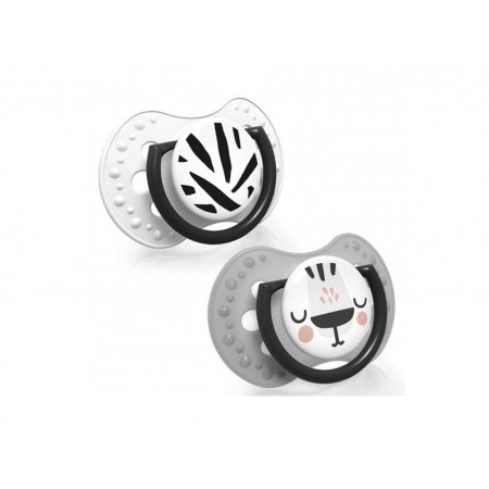 Пустышка силиконовая динамическая 6-18 месяца 2 шт Salt&Pepper LOVI 22/879