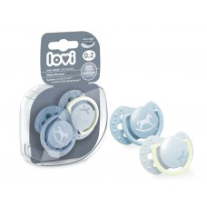 Пустышка силиконовая динамическая 0-2 месяца 2 шт Baby Shower Boy LOVI 22/900boy