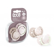 Пустышка силиконовая динамическая 0-2 месяца 2 шт Baby Shower Girl LOVI 22/900girl