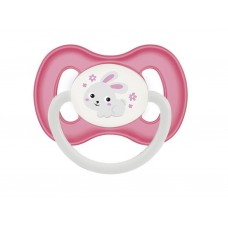 Пустушка силіконова симетрична 6-18 місяців Bunny & Company рожева Canpol Babies 23/269_pin