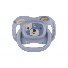 Пустышка силиконовая симметричная 18+ мес CUTE ANIMALS - голубой Canpol Babies 34/926_blu